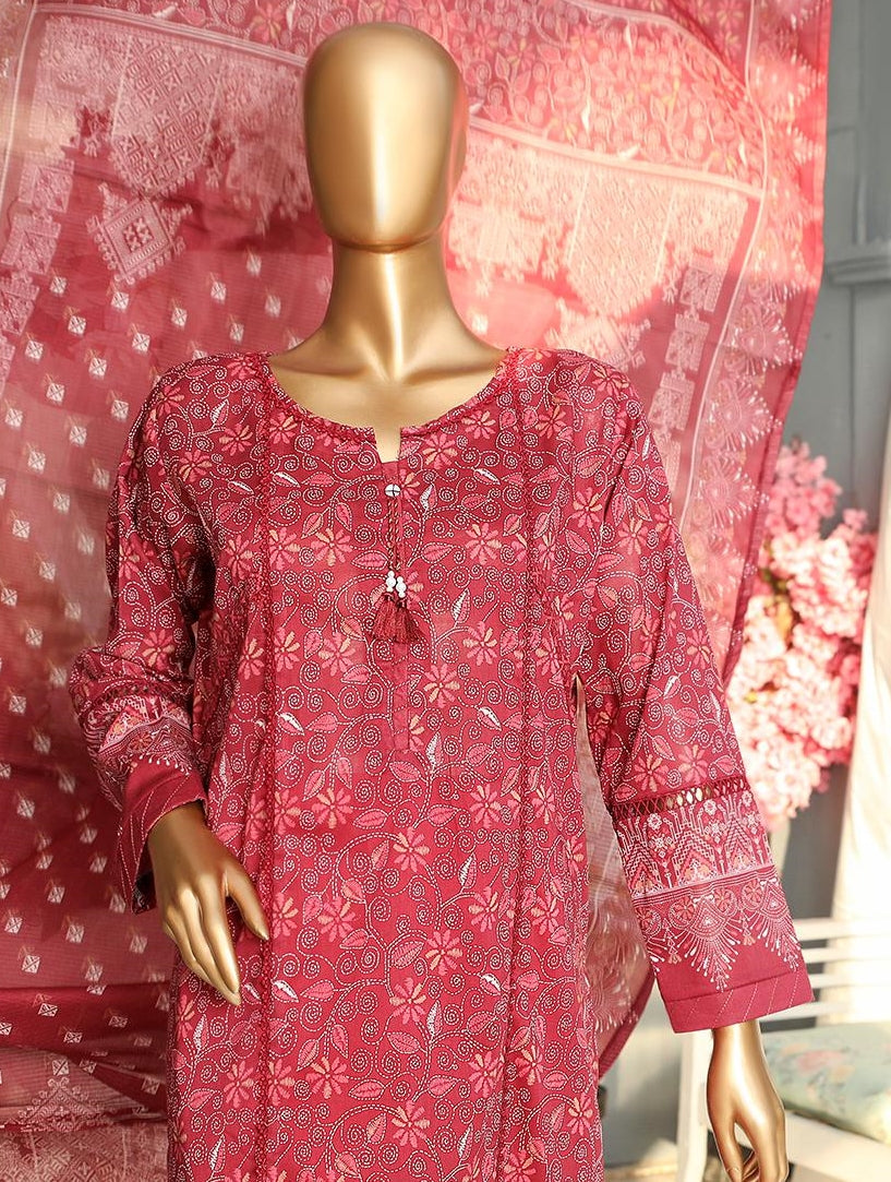 Hz Printed Lawn Pret Collection'23 Stitched D-2357