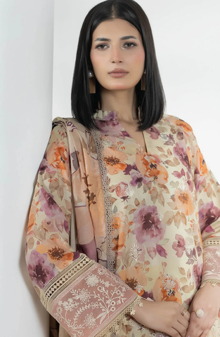 Hayat by Johra Printed & Embroidered Lawn Unstitched 3 Piece Suit D-6