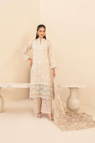 Marin by Tawakkal Fabrics | Embroidered Printed Lawn 3 Piece Unstitched Suit D-10