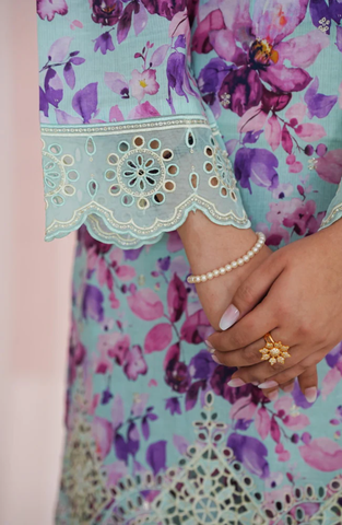 AIRA by Aizal | Festive Embroidered & Printed Lawn 2 Piece Stitched Suit D-3