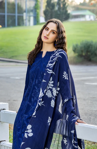 Sole by Sanam Saeed | Embroidered Lawn 3 Piece Unstitched Suit D-8