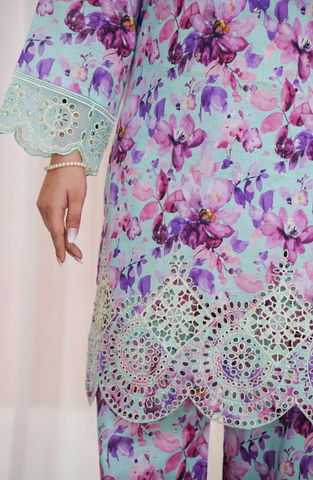 AIRA by Aizal | Festive Embroidered & Printed Lawn 2 Piece Stitched Suit D-3