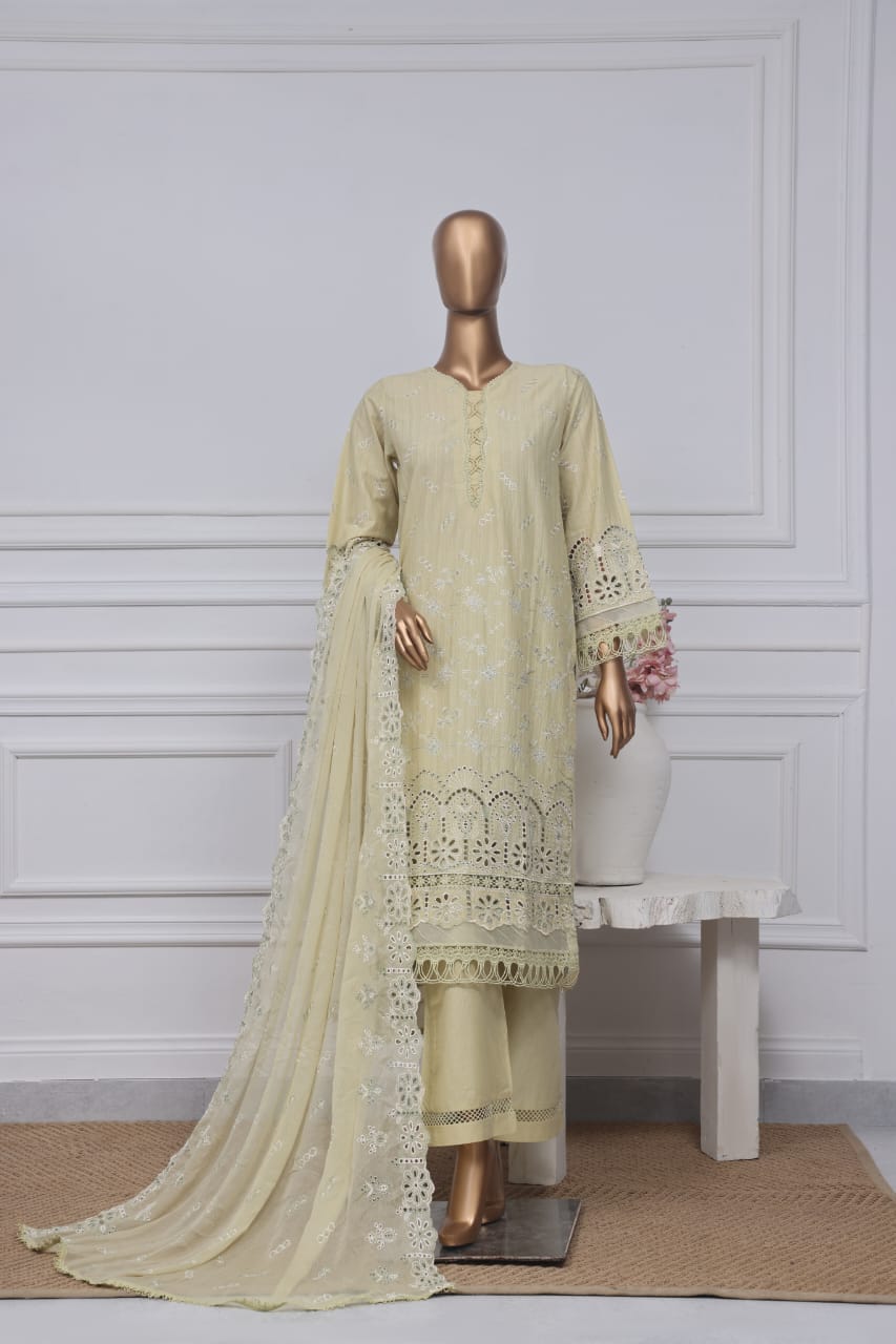 Sadabahar TwoTone Chikankari Vol-1 Emb 3 Piece Pret Coll’25 D-05