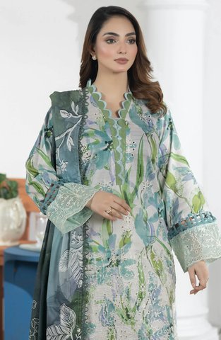 Hayat by Johra Printed & Embroidered Lawn Unstitched 3 Piece Suit D-7