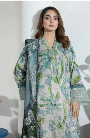 Hayat by Johra Printed & Embroidered Lawn Unstitched 3 Piece Suit D-7