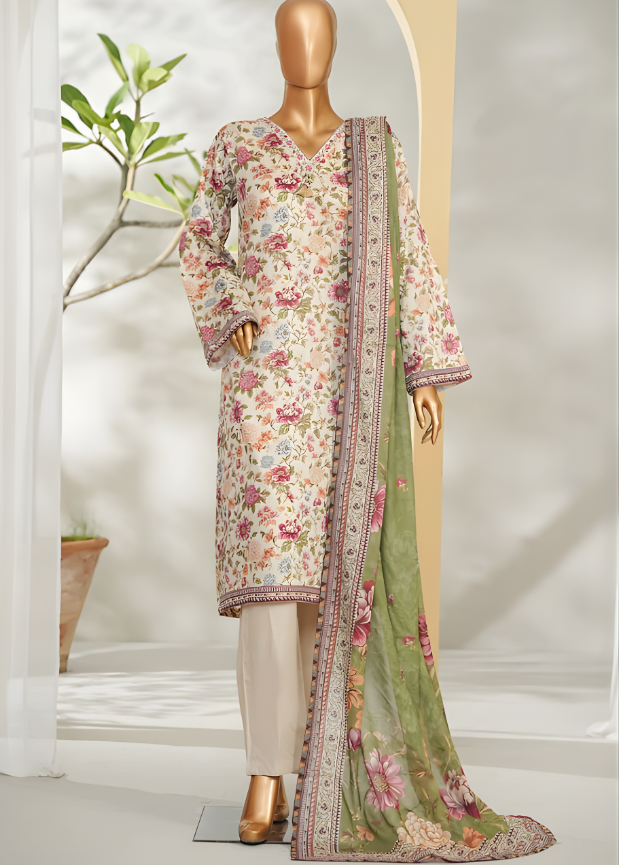 PRINTED LAWN 3PC Stitched COLLECTION By Bin Saeed D-10