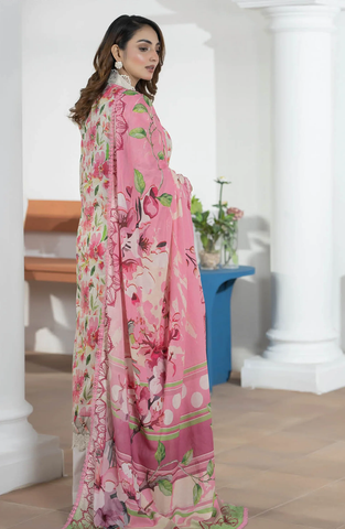 Hayat by Johra Printed & Embroidered Lawn Unstitched 3 Piece Suit D-1