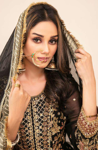 Libaas-E-Ishq by Tawakkal Fabrics | Fancy Embroidered Chiffon 3 Piece Semi-Stitched Suit D-4
