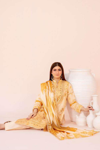 Jahzara by Tawakkal Fabrics | Embroidered Digital Printed Lawn 3 Piece Unstitched Suit D-3