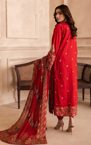 Embroidered Lawn Unstitched 3 Piece Suit Summer Collection Irtaza By Johra D-1