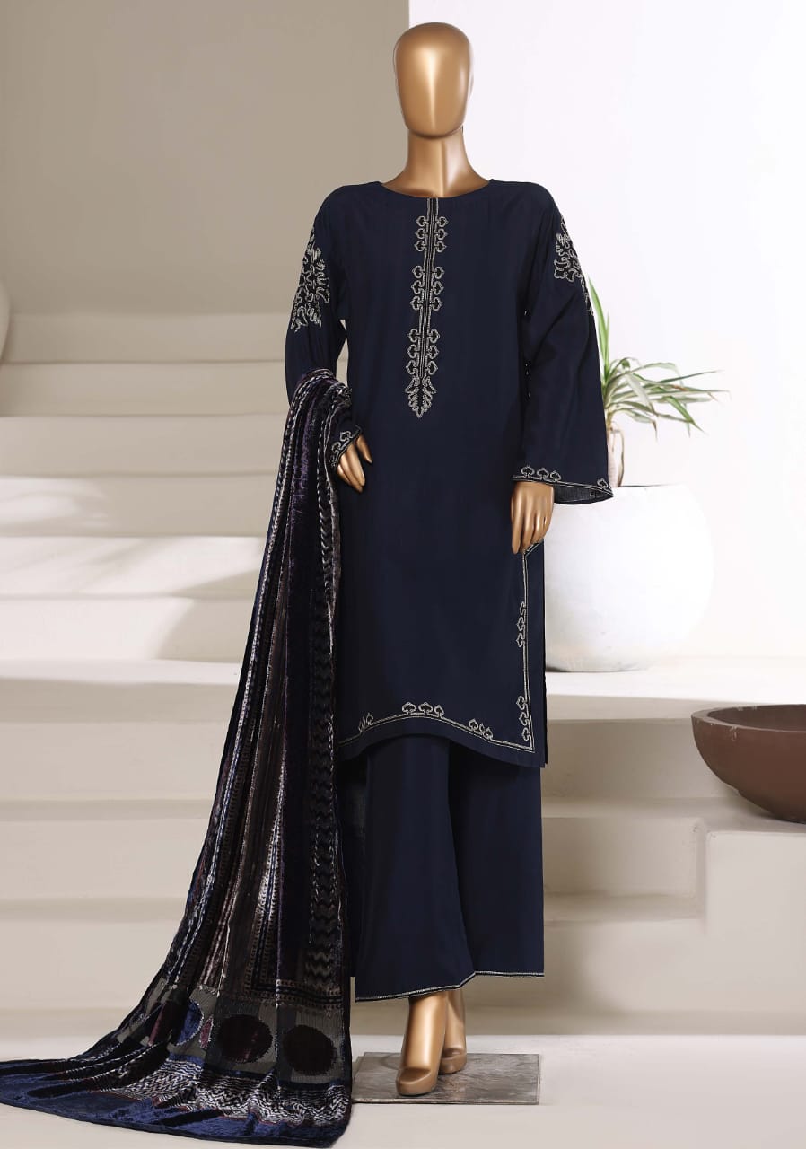Sadabahar Luxury Viscose With Palachi Shawl Ready To Wear 3Pc D-5