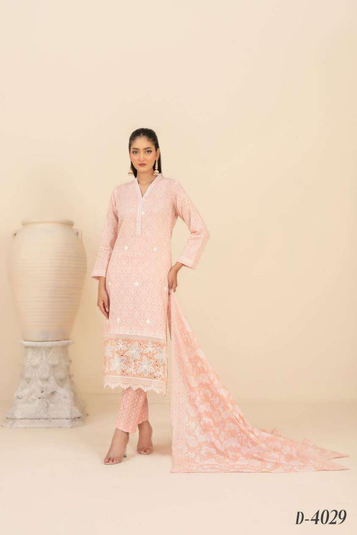 Marin by Tawakkal Fabrics | Embroidered Printed Lawn 3 Piece Unstitched Suit D-1
