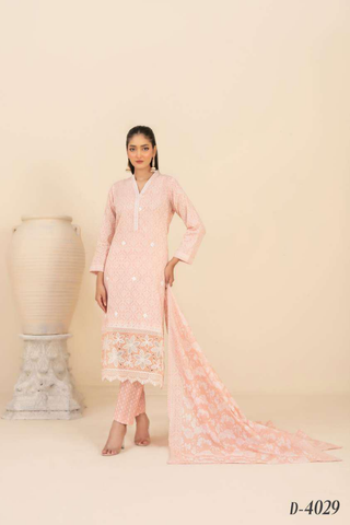 Marin by Tawakkal Fabrics | Embroidered Printed Lawn 3 Piece Unstitched Suit D-1