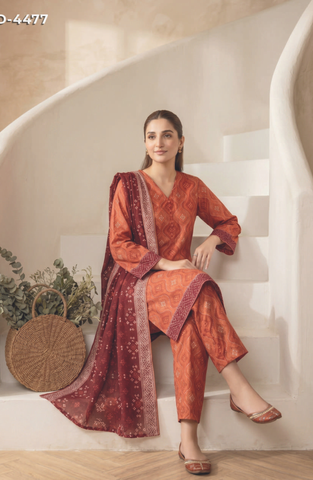 AREEMAN V2 by Shahid Tawakkal | Rotary Printed Lawn 3 Piece Stitched Suit D-5