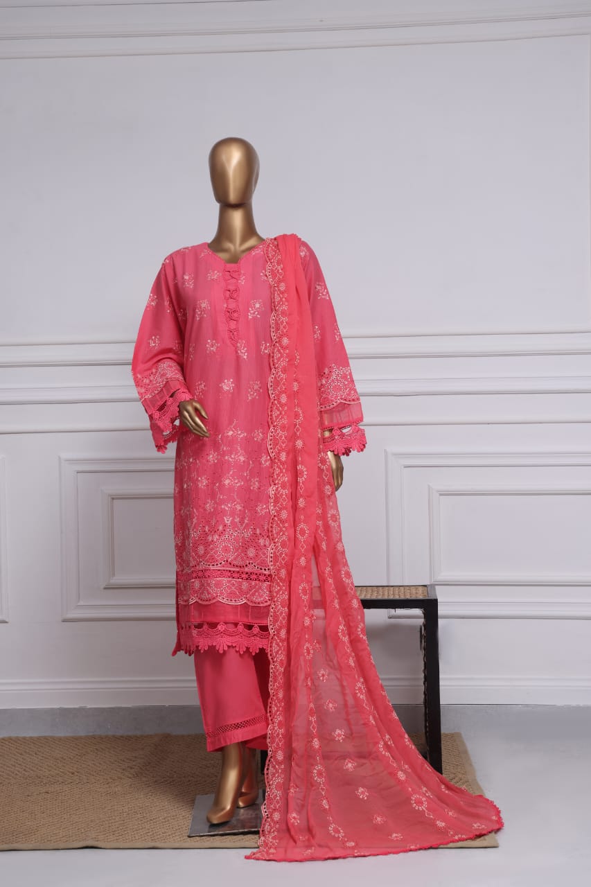 Sadabahar TwoTone Chikankari Vol-1 Emb 3 Piece Pret Coll’25 D-01