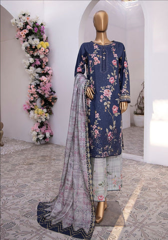 Nayab Vol 02 by HZ Textile Emb Lawn Unstitched 3 Piece  -01