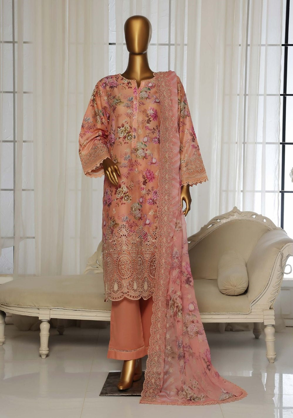 Laser Fusion Chikankari Collection By Sadabahar D-06