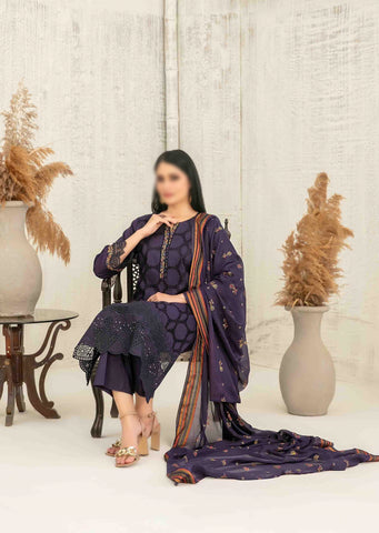 Hiranur Embroidered Schiffli Lawn Semi Stitched By Tawakkal Fab D-3199