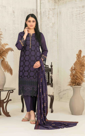 Hiranur Embroidered Schiffli Lawn Semi Stitched By Tawakkal Fab D-3199