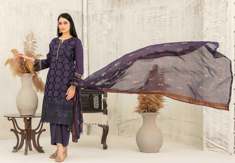 Hiranur Embroidered Schiffli Lawn Semi Stitched By Tawakkal Fab D-3199
