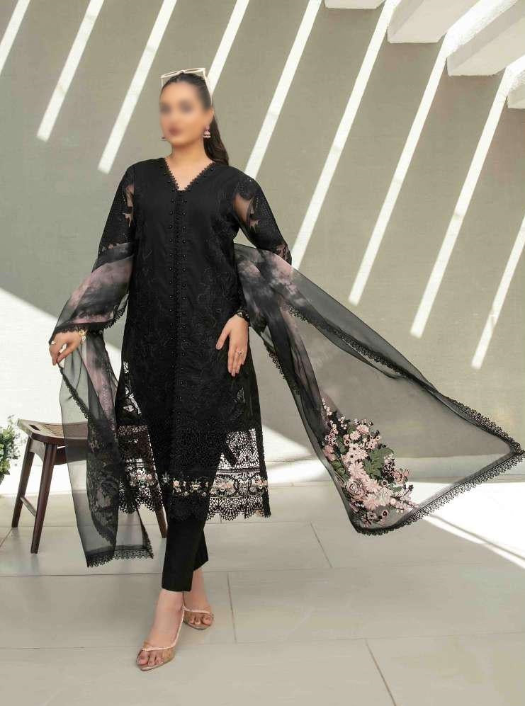 Zevira Semi Stitched  Fancy Heavy Embroidered Lawn Coll-2025 D-3247