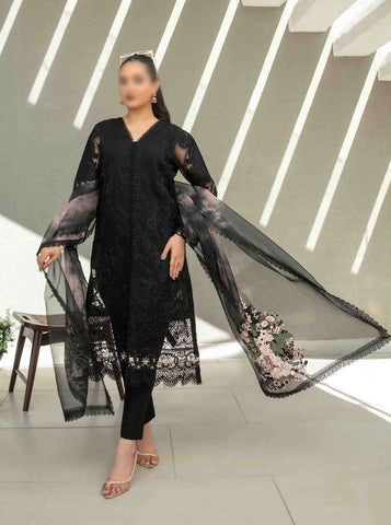 Zevira Semi Stitched  Fancy Heavy Embroidered Lawn Coll-2025 D-3247