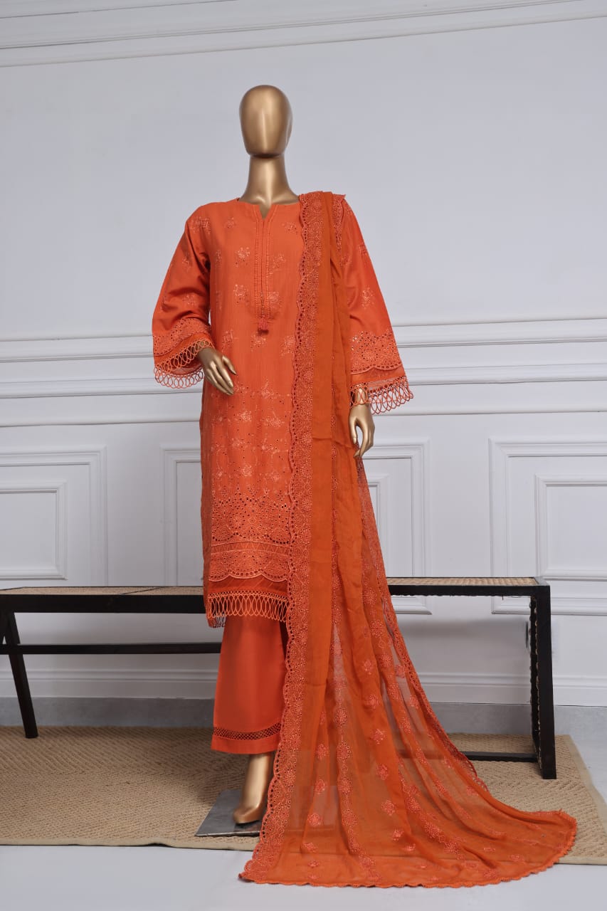 Sadabahar TwoTone Chikankari Vol-1 Emb 3 Piece Pret Coll’25 D-04