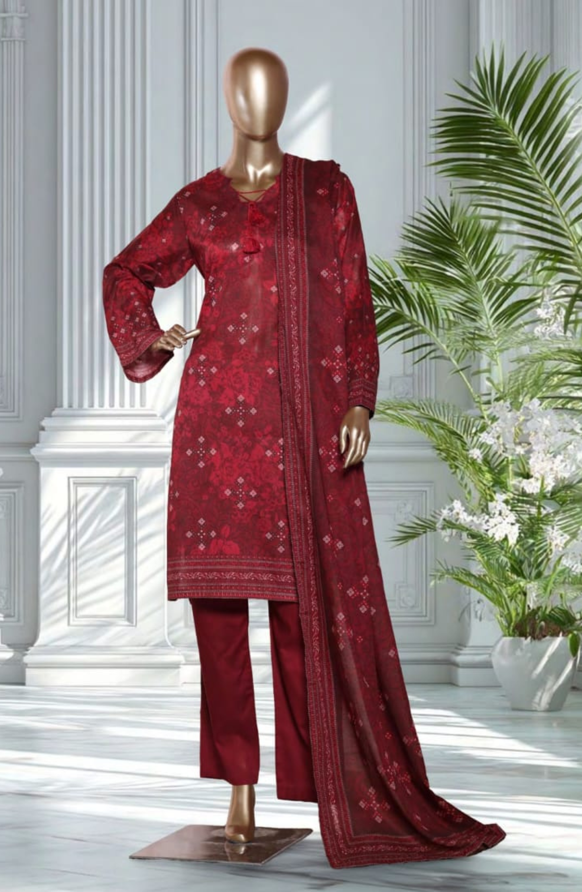 Exclusive Printed Lawn 3 Piece Stitched Suit by BIN SAEED D-17