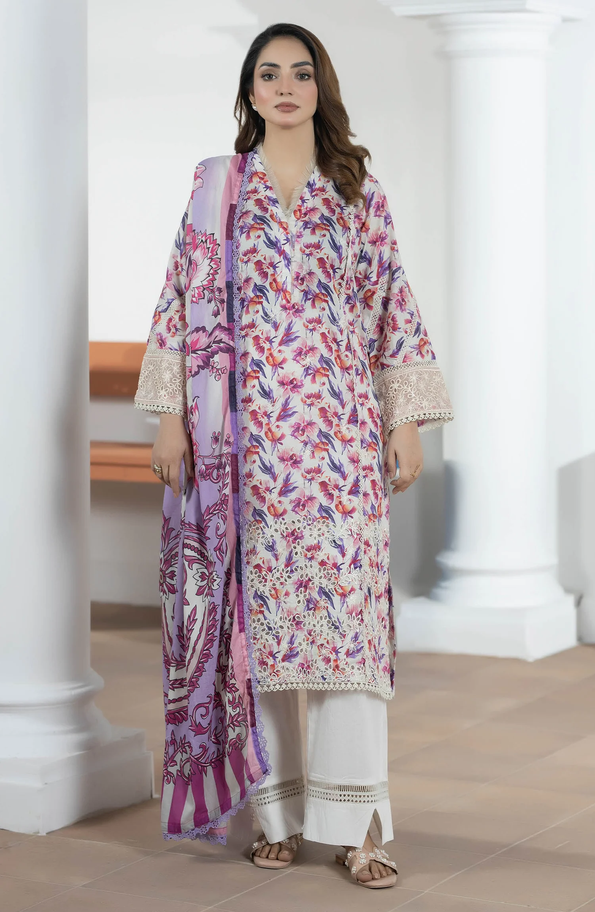Hayat by Johra Printed & Embroidered Lawn Unstitched 3 Piece Suit D-9