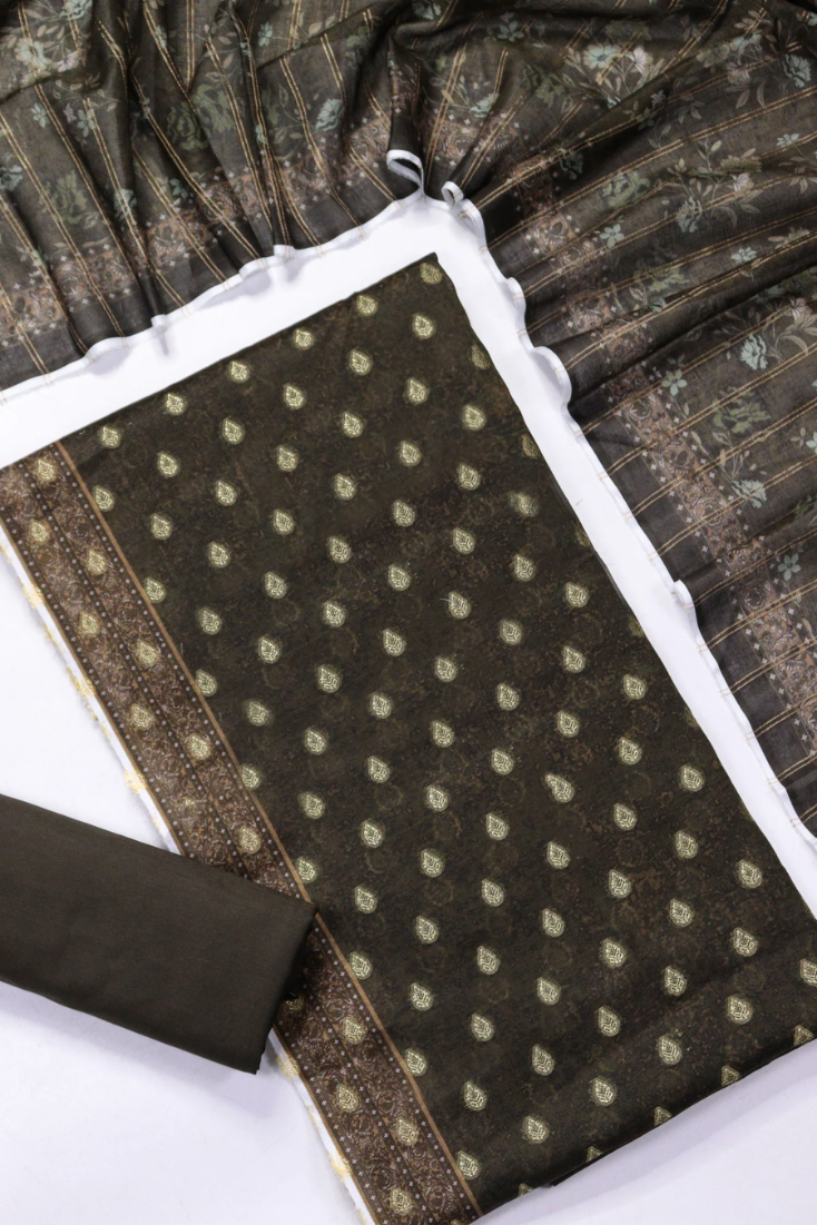 Amna Khadija Broshia Lawn Unstitched 3 Piece Suit Summer Collection D-18