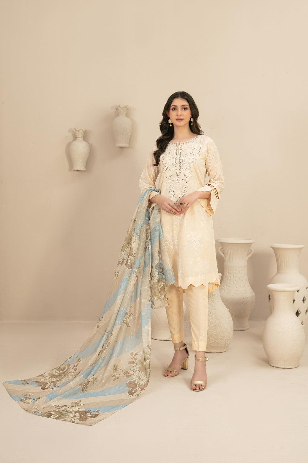 Naama - Embroidered Digital Lawn Coll:24 D-3453