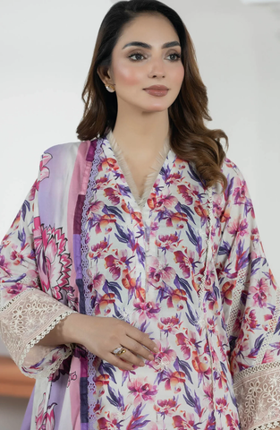 Hayat by Johra Printed & Embroidered Lawn Unstitched 3 Piece Suit D-9