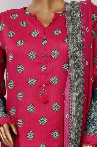 Plain Printed Lawn Vol-04 By Sadabahar D-07