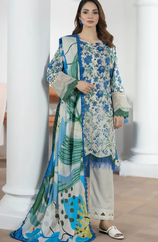 Hayat by Johra Printed & Embroidered Lawn Unstitched 3 Piece Suit D-10