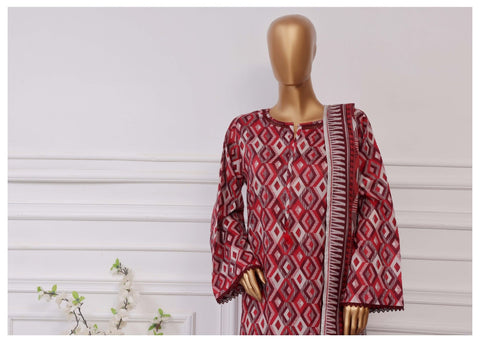 Plain Printed Lawn Vol-04 By Sadabahar D-06