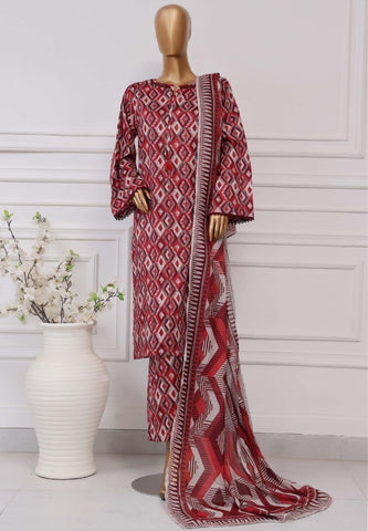 Plain Printed Lawn Vol-04 By Sadabahar D-06