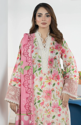 Hayat by Johra Printed & Embroidered Lawn Unstitched 3 Piece Suit D-1