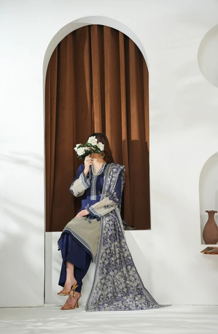 Misri Lawn by VS Textile | Printed Lawn 3 Piece Unstitched Suit D-1