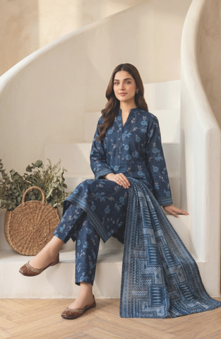 AREEMAN V1 by Shahid Tawakkal | Rotary Printed Lawn 3 Piece Stitched Suit D-2
