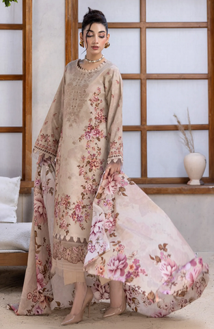 Coco by Panache | Embroidered Lawn 3 Piece Unstitched Suit D-1