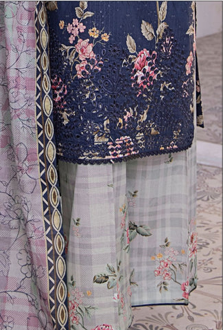 Nayab Vol 02 by HZ Textile Emb Lawn Unstitched 3 Piece  -01