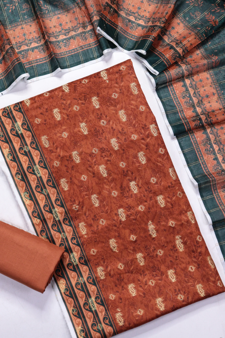 Amna Khadija Broshia Lawn Unstitched 3 Piece Suit Summer Collection D-23