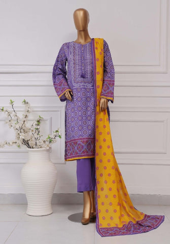 Plain Printed Lawn Vol-04 By Sadabahar D-05