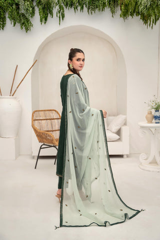 Shibrah Fancy Cotton NET Semi Stitched By Afshan Arts D-02