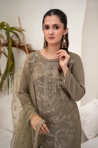 Shibrah Fancy Cotton NET Semi Stitched By Afshan Arts D-04
