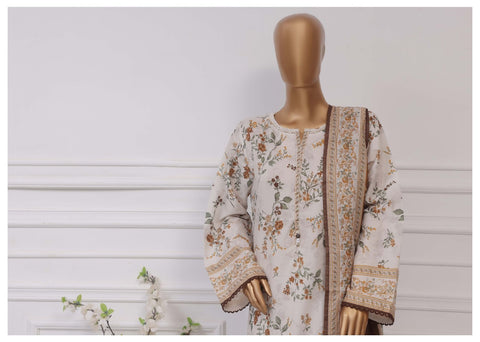 Plain Printed Lawn Vol-04 By Sadabahar D-04