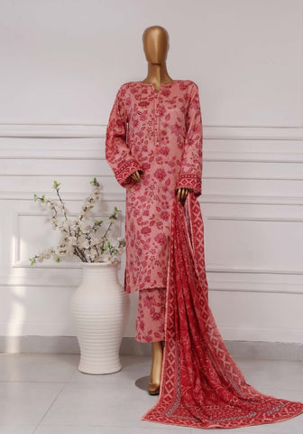 Plain Printed Lawn Vol-04 By Sadabahar D-03