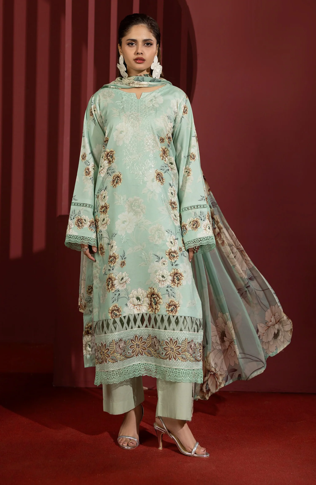 Coco by Panache | Embroidered Lawn 3 Piece Unstitched Suit D-17