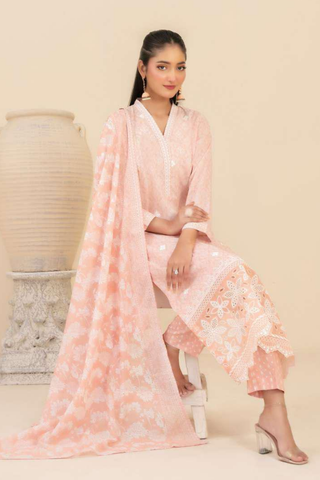 Marin by Tawakkal Fabrics | Embroidered Printed Lawn 3 Piece Unstitched Suit D-1
