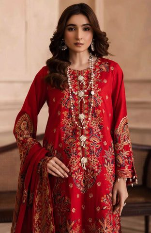 Embroidered Lawn Unstitched 3 Piece Suit Summer Collection Irtaza By Johra D-1